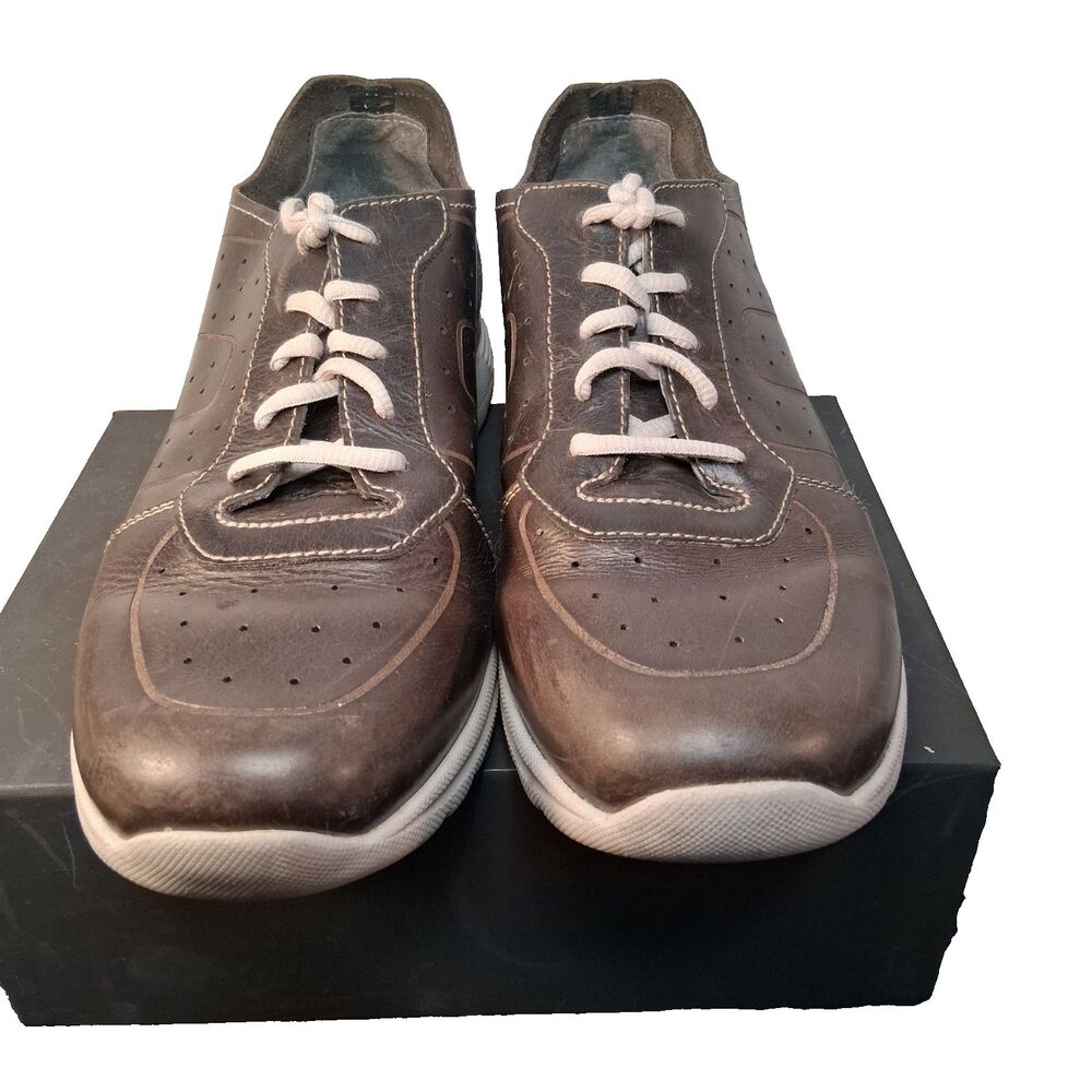 Dansko Men's Wesley Brown Leather Lace-Up Fashion Sneakers Size 42 (US 8.5-9)
